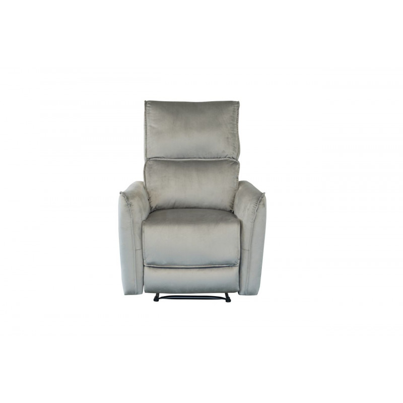 Fauteuil électrique inclinable ALMERIA velours gris – Confort moderne