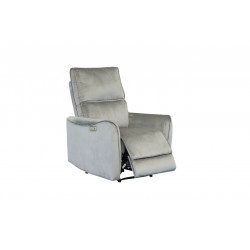Fauteuil électrique inclinable ALMERIA velours gris – Confort moderne