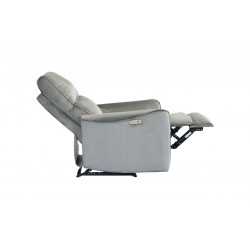 Fauteuil électrique inclinable ALMERIA velours gris – Confort moderne