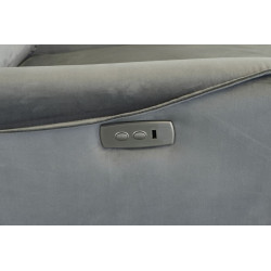 Fauteuil électrique inclinable ALMERIA velours gris – Confort moderne