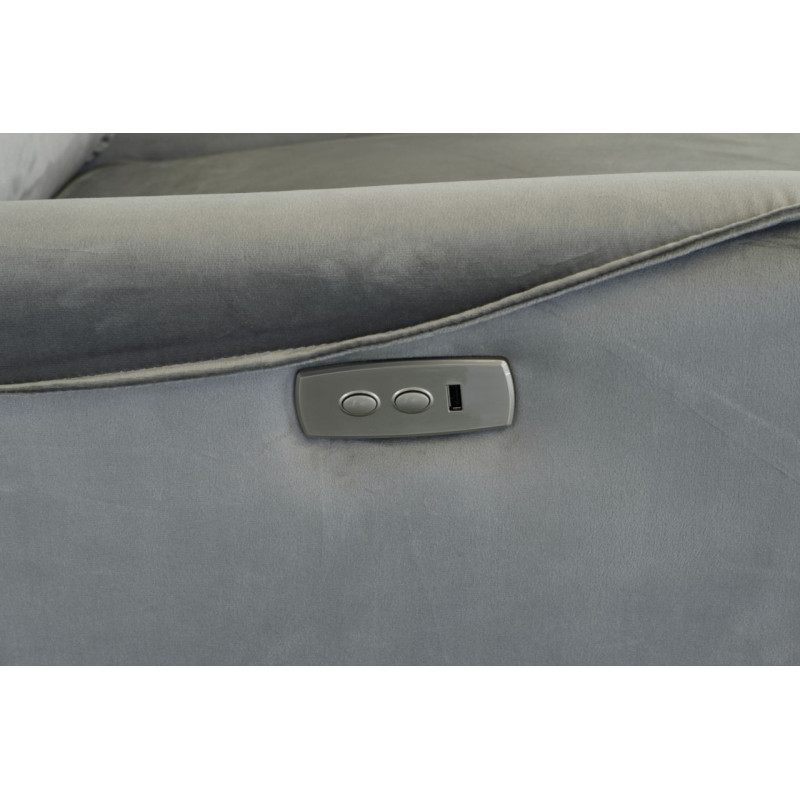 Fauteuil électrique inclinable ALMERIA velours gris – Confort moderne