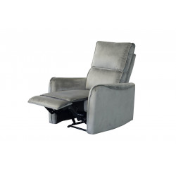 Fauteuil électrique inclinable ALMERIA velours gris – Confort moderne