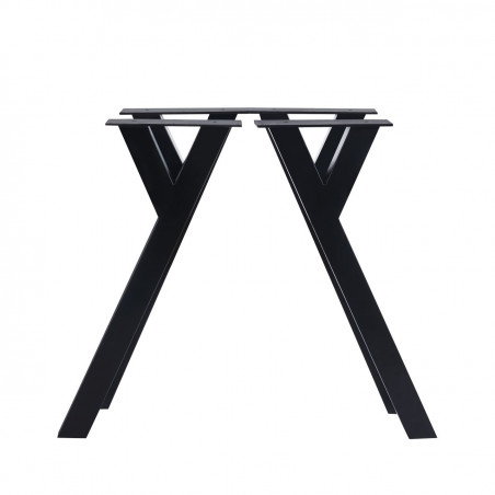 Pieds en X pour table (lot de 4) – Métal noir thermolaqué | Golddeco