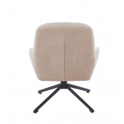 Fauteuil relax pivotant LIVIA beige – Design élégant & confort 360°