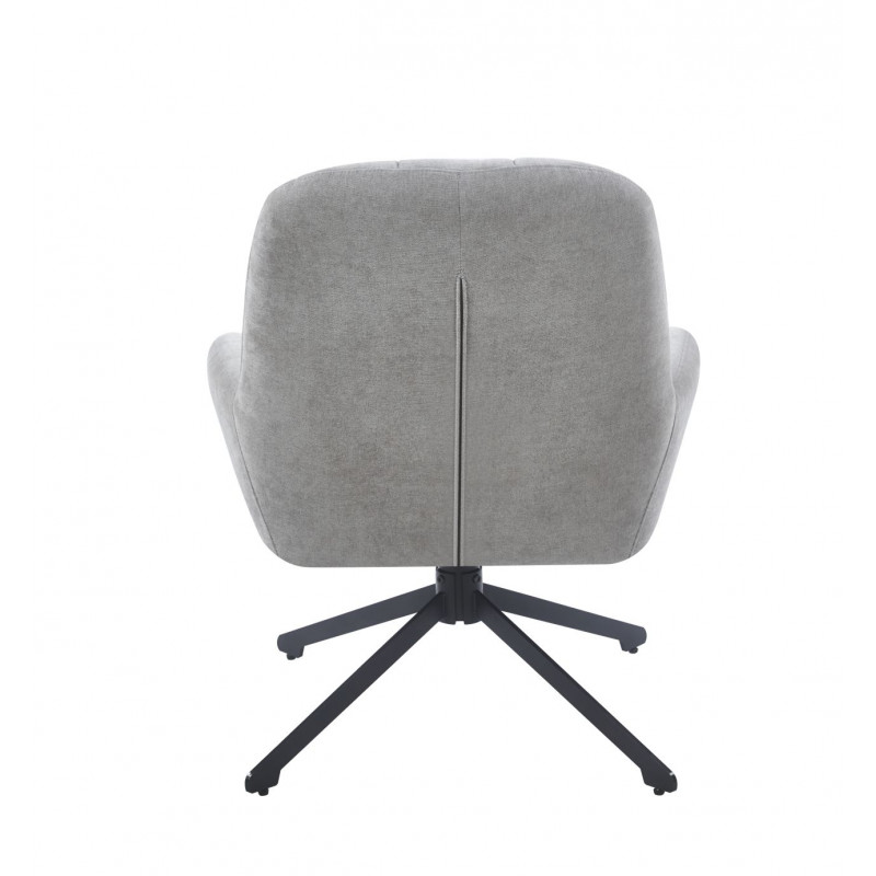Fauteuil relax pivotant LIVIA gris – Élégance et confort 360°