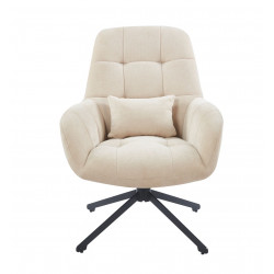 Fauteuil relax pivotant LOUKA beige – Élégance et confort 360°