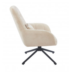 Fauteuil relax pivotant LOUKA beige – Élégance et confort 360°