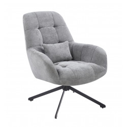 Fauteuil relax pivotant LOUKA gris – Confort et style contemporain