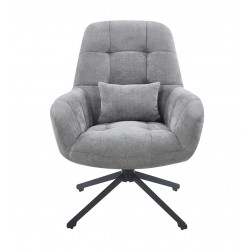 Fauteuil relax pivotant LOUKA gris – Confort et style contemporain