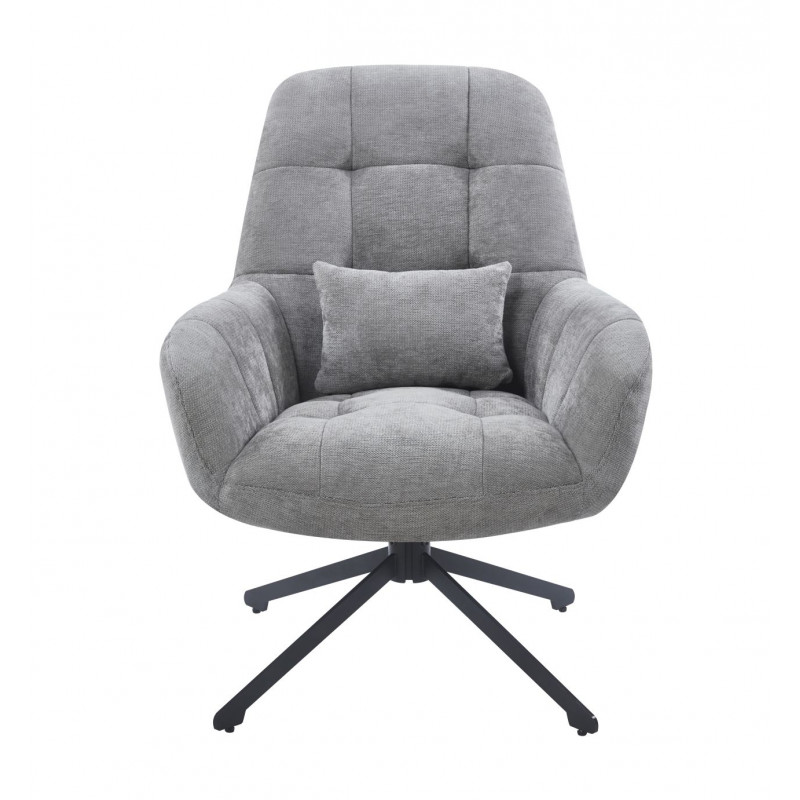 Fauteuil relax pivotant LOUKA gris – Confort et style contemporain