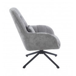 Fauteuil relax pivotant LOUKA gris – Confort et style contemporain