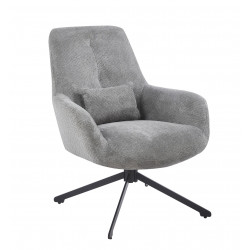 Fauteuil relax pivotant MILA gris – Confort et design contemporain