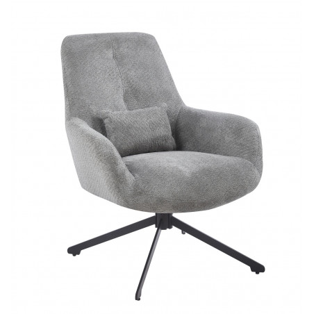 Fauteuil relax pivotant MILA gris – Confort et design contemporain