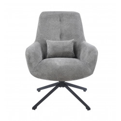 Fauteuil relax pivotant MILA gris – Confort et design contemporain