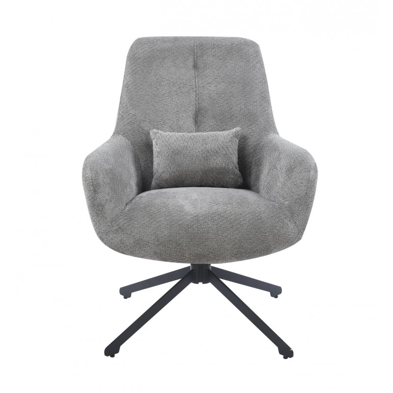 Fauteuil relax pivotant MILA gris – Confort et design contemporain