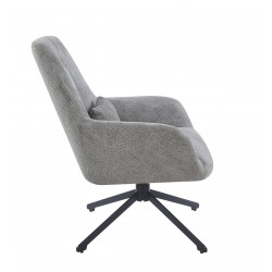 Fauteuil relax pivotant MILA gris – Confort et design contemporain