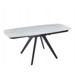 Table SquareMarbre – Marbre blanc & noir extensible Golddeco