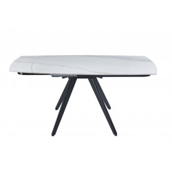 Table SquareMarbre – Marbre blanc & noir extensible Golddeco
