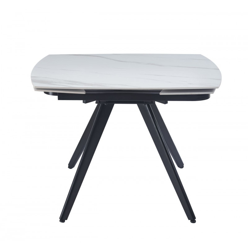 Table SquareMarbre – Marbre blanc & noir extensible Golddeco