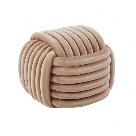 Pouf Softy – Velours Duveteux Cappuccino