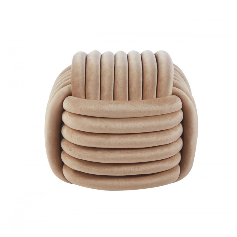 Pouf Softy – Velours Duveteux Cappuccino
