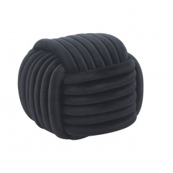 Pouf Softy – Velours Duveteux Noir
