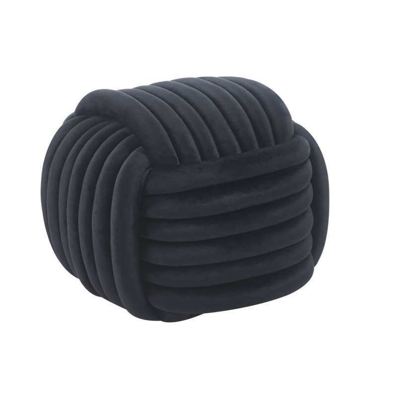 Pouf Softy – Velours Duveteux Noir Design