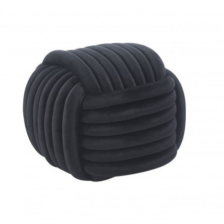 Pouf Softy – Velours Duveteux Noir Design