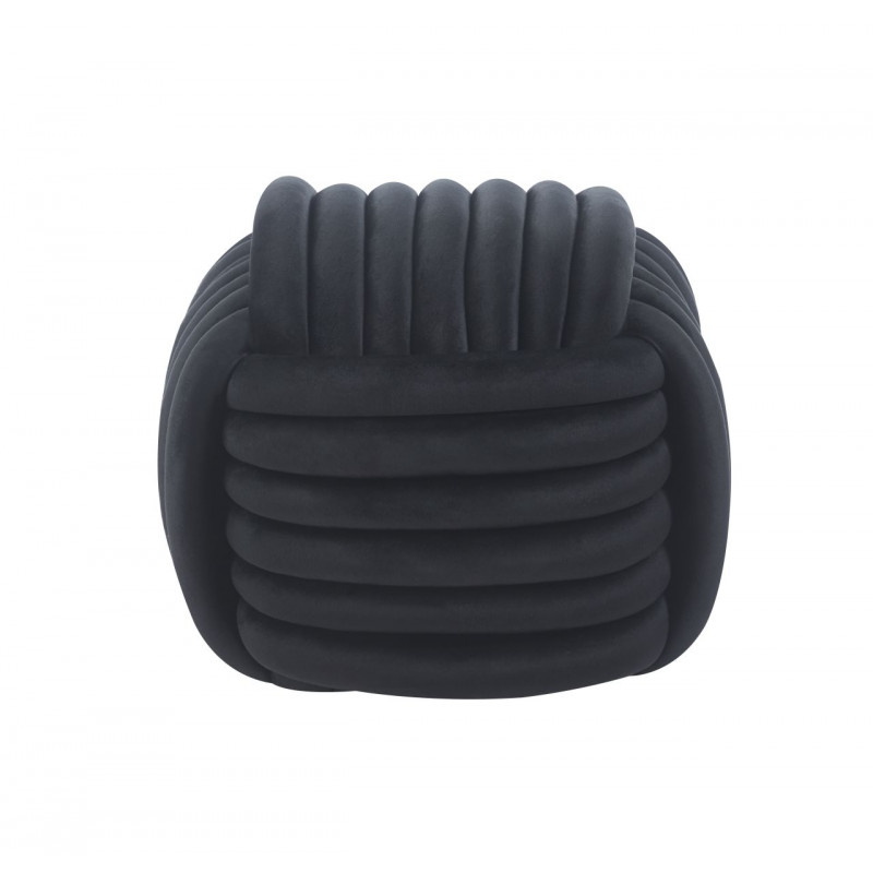 Pouf Softy – Velours Duveteux Noir Design