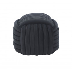 Pouf Softy – Velours Duveteux Noir Design