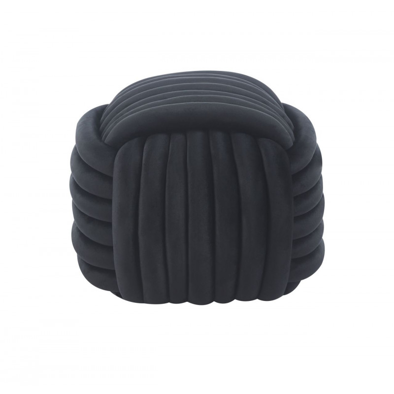 Pouf Softy – Velours Duveteux Noir Design