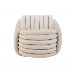 Pouf Softy – Velours Duveteux Beige