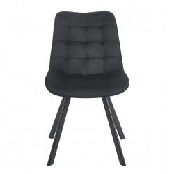 Chaise Noa pivotante velours noir – Confort & retour 180°