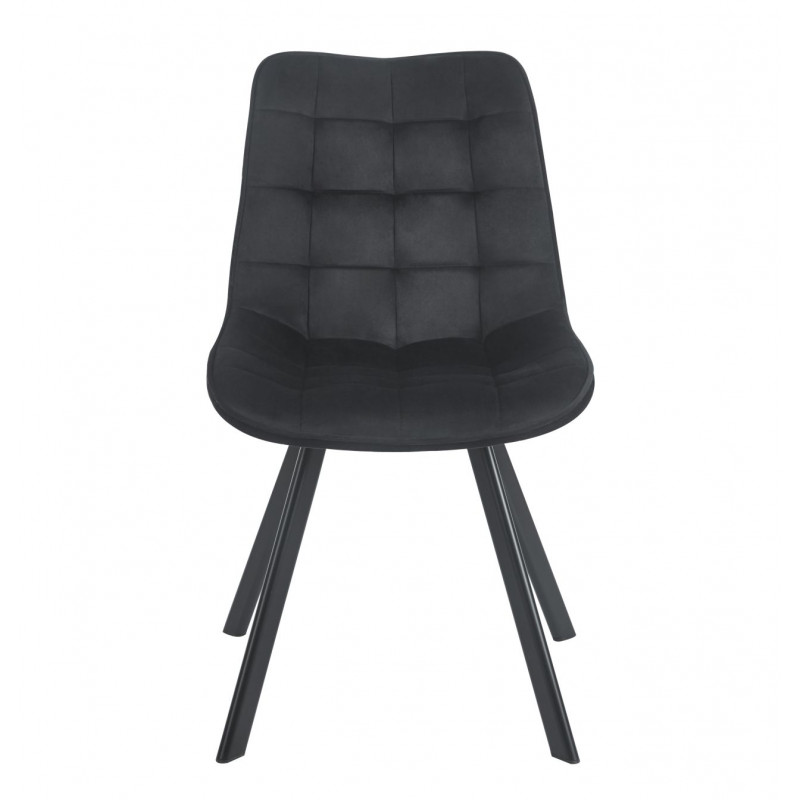 Chaise Noa pivotante velours noir – Confort & retour 180°