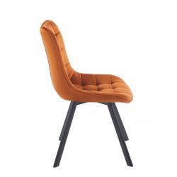 Chaise Noa pivotante velours cannelle – Style & confort 180°