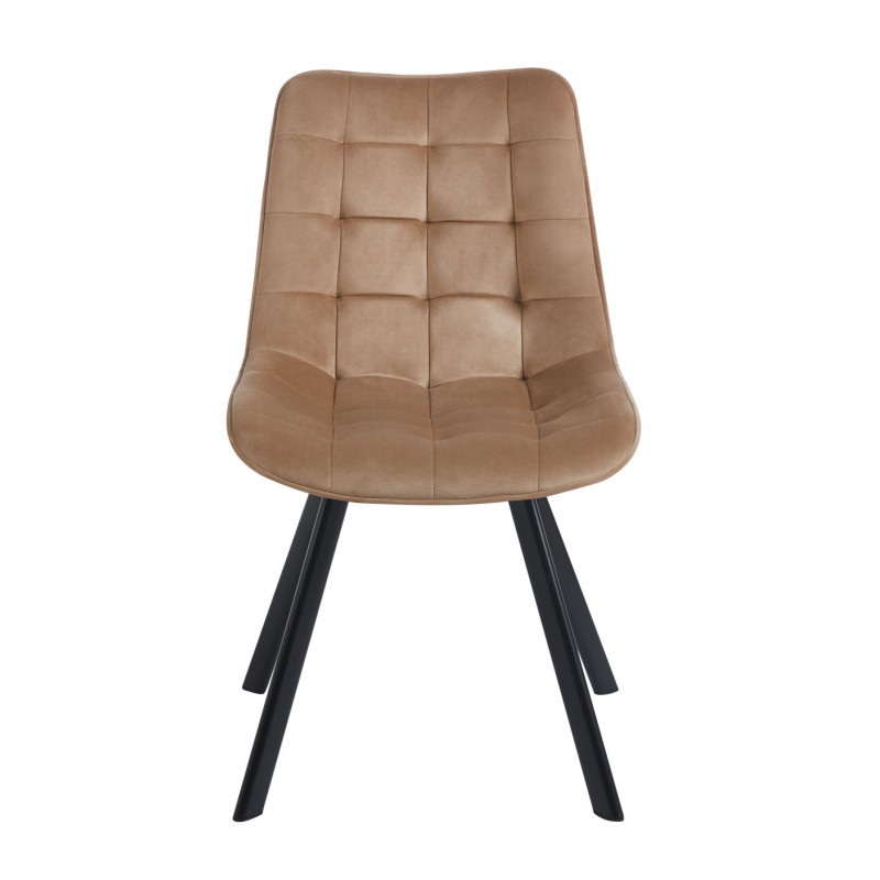 Chaise Noa pivotante velours cappuccino – Élégance 180°