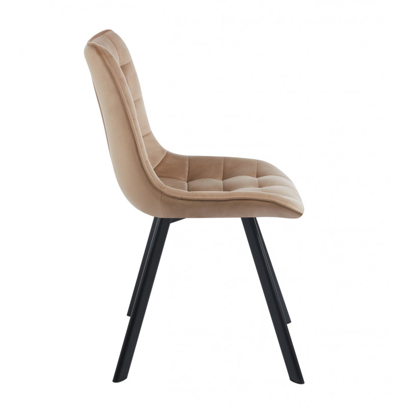 Chaise Noa pivotante velours cappuccino – Élégance 180°