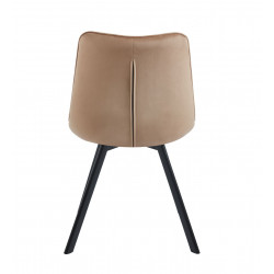 Chaise Noa pivotante velours cappuccino – Élégance 180°