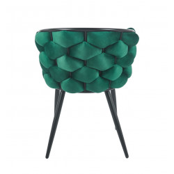 Chaise Azzura vert émeraude – Design sculpté & confort unique