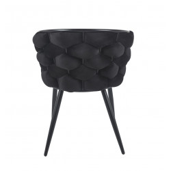 Chaise Azzura noire – Élégance sculptée & confort velours