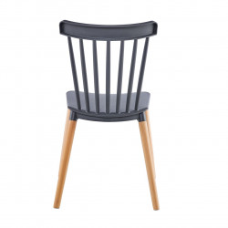 Chaise Aria – Gris & Bois Hêtre, Design Scandinave et Confortable