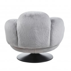 Fauteuil pivotant MOON gris – Confort cocooning & design moderne