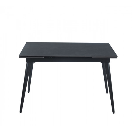 Table SquareMarbre Noir – Effet graphite & métal Golddeco