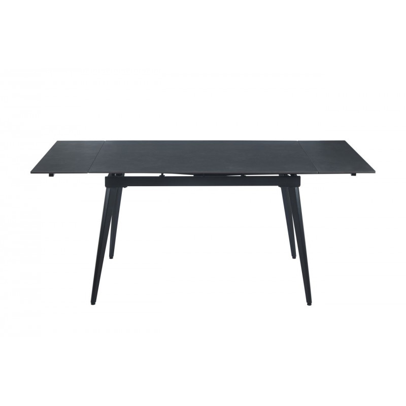 Table SquareMarbre Noir – Effet graphite & métal Golddeco