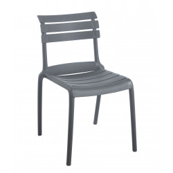 Chaise Jardin GRISA – Plastique Gris – Empilable & Anti-UV