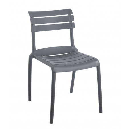 Chaise Jardin GRISA – Plastique Gris – Empilable & Anti-UV