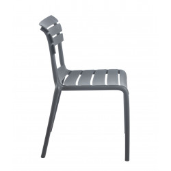 Chaise Jardin GRISA – Plastique Gris – Empilable & Anti-UV