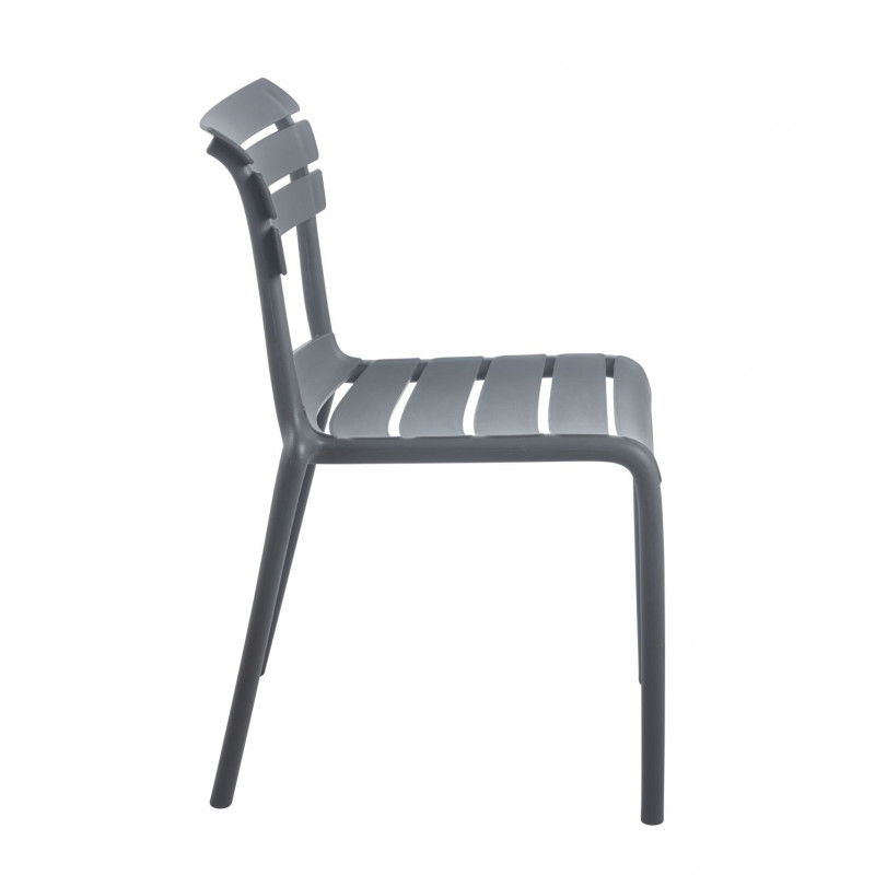 Chaise Jardin GRISA – Plastique Gris – Empilable & Anti-UV
