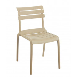 Chaise Jardin Beige GRISA – Empilable & Anti-UV – Outdoor Pro