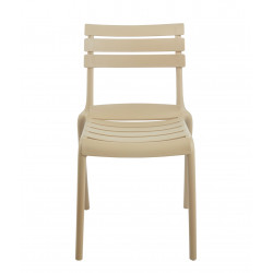 Chaise Jardin Beige GRISA – Empilable & Anti-UV – Outdoor Pro